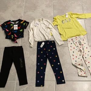 Kids clothes Gap Forever 21 kids 3 leggings sets